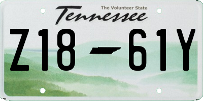 TN license plate Z1861Y