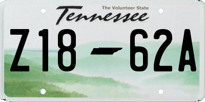 TN license plate Z1862A