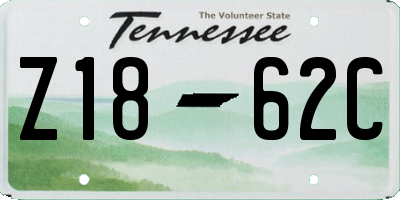 TN license plate Z1862C