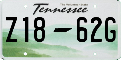 TN license plate Z1862G