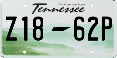 TN license plate Z1862P