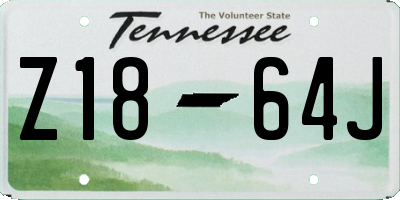 TN license plate Z1864J