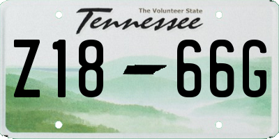 TN license plate Z1866G