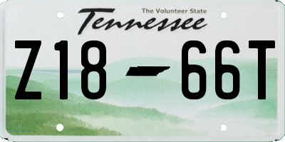 TN license plate Z1866T