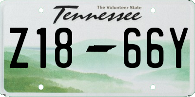 TN license plate Z1866Y
