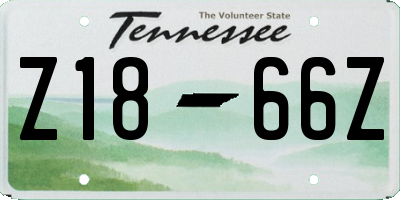 TN license plate Z1866Z