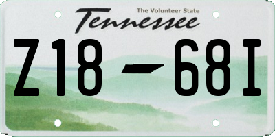TN license plate Z1868I