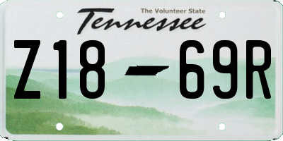 TN license plate Z1869R