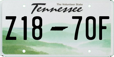 TN license plate Z1870F