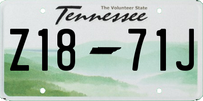TN license plate Z1871J