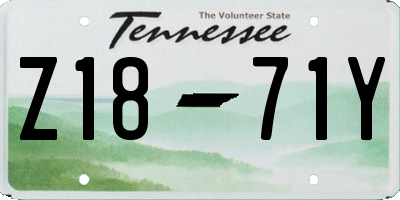 TN license plate Z1871Y