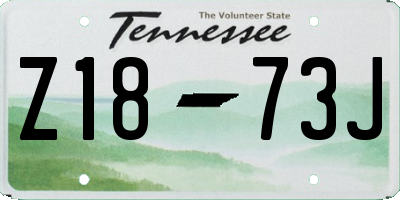 TN license plate Z1873J