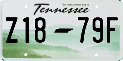 TN license plate Z1879F