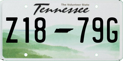 TN license plate Z1879G