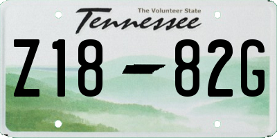 TN license plate Z1882G