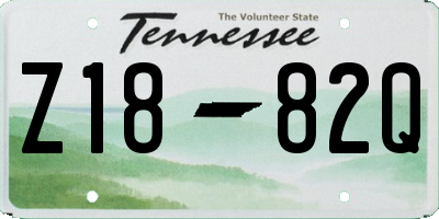 TN license plate Z1882Q