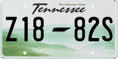TN license plate Z1882S