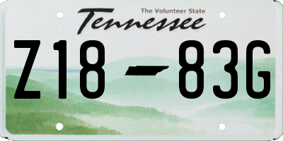 TN license plate Z1883G