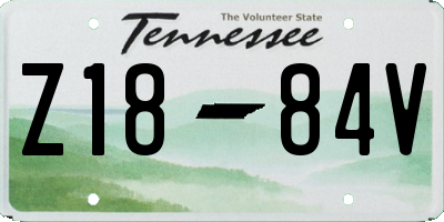 TN license plate Z1884V