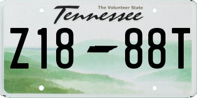 TN license plate Z1888T
