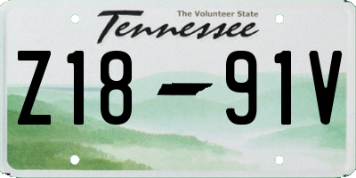 TN license plate Z1891V