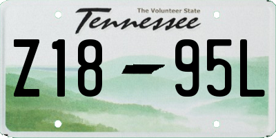 TN license plate Z1895L