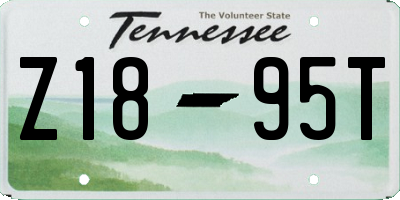 TN license plate Z1895T