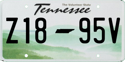 TN license plate Z1895V