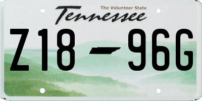 TN license plate Z1896G
