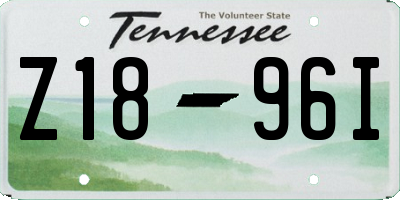 TN license plate Z1896I