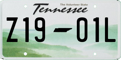 TN license plate Z1901L