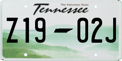 TN license plate Z1902J