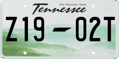 TN license plate Z1902T