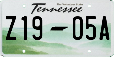 TN license plate Z1905A