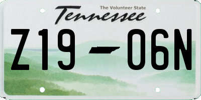 TN license plate Z1906N