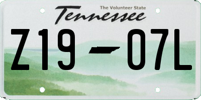 TN license plate Z1907L