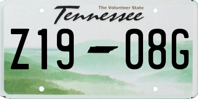 TN license plate Z1908G