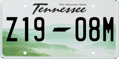 TN license plate Z1908M