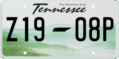 TN license plate Z1908P