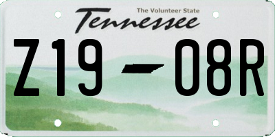 TN license plate Z1908R