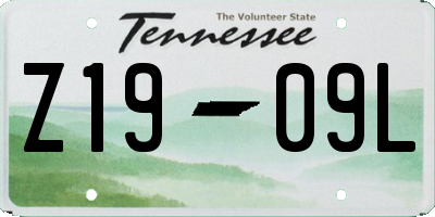 TN license plate Z1909L
