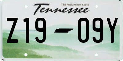 TN license plate Z1909Y