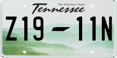 TN license plate Z1911N