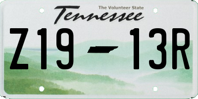 TN license plate Z1913R