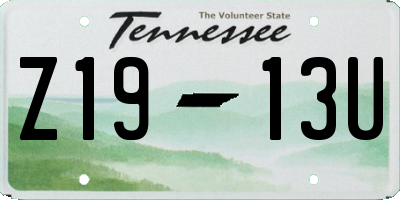 TN license plate Z1913U