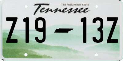 TN license plate Z1913Z