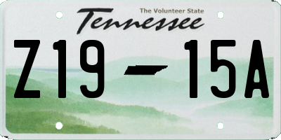 TN license plate Z1915A