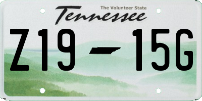 TN license plate Z1915G