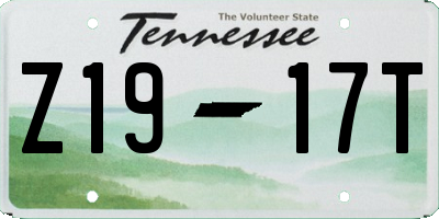 TN license plate Z1917T