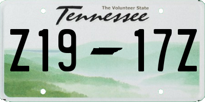 TN license plate Z1917Z